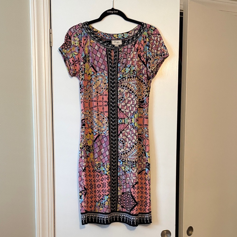 Beige by eci Multicolor Patterned Mini Dress - image 1